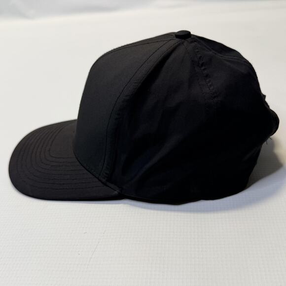 Palm Golf Co Hat Cap Snap Back Mens Black Golf Patch Logo Swing And Smile - Picture 3 of 8